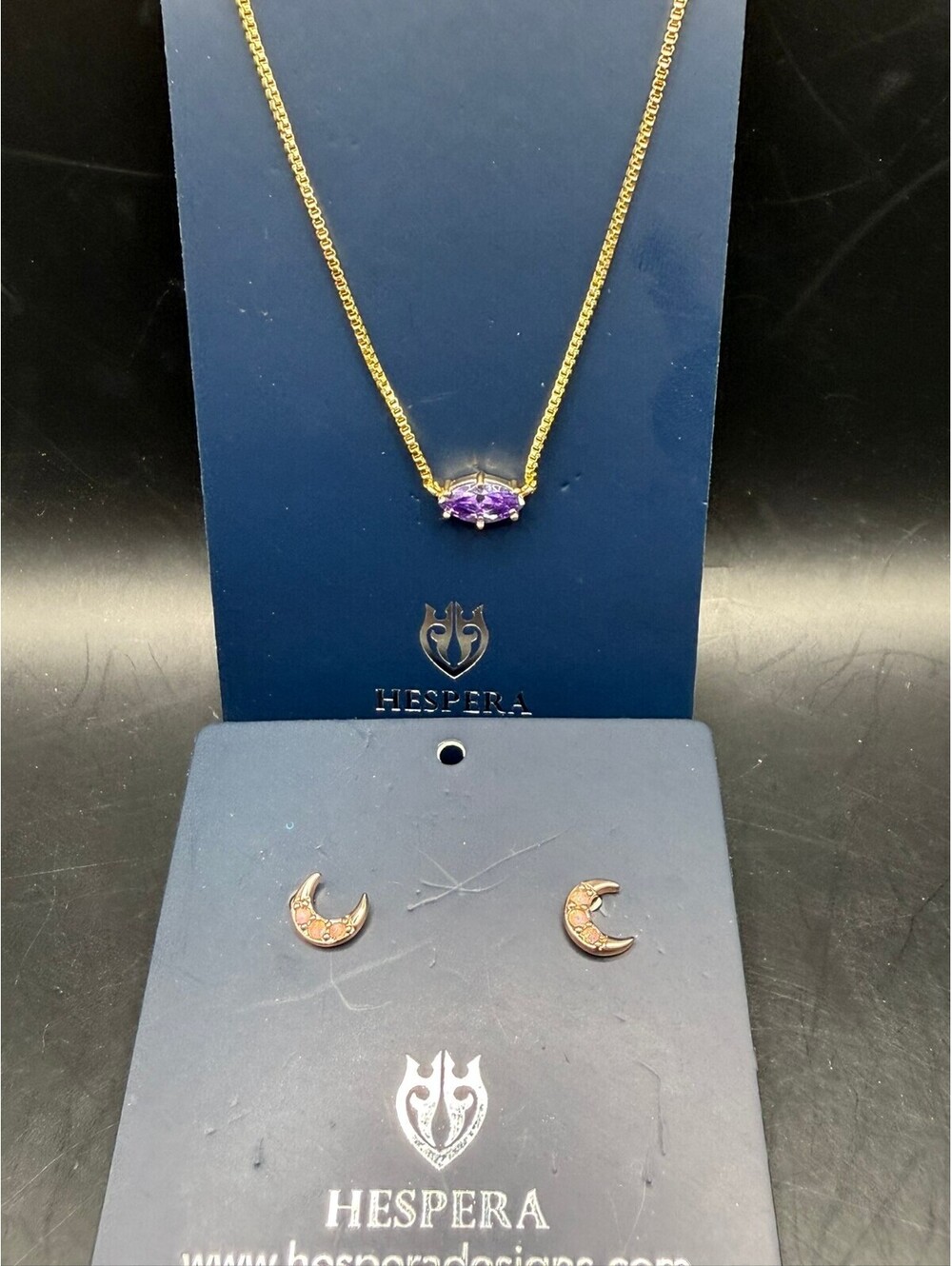 Hespera Gold Vermeil 925 Sterling Silver Necklace & Earrings Set